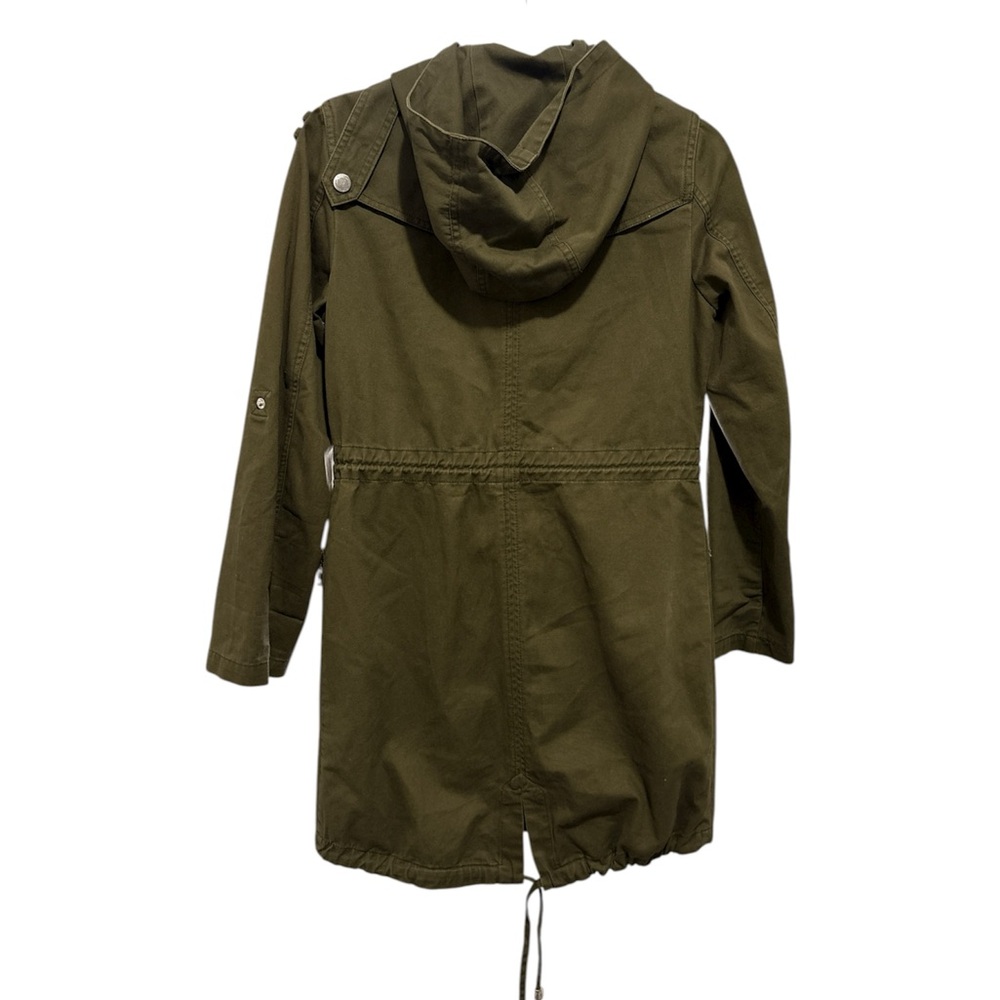 BCBGenration Hooded Utility Packable Lightweight Army Green Jacket Size XS - Picture 11 of 13